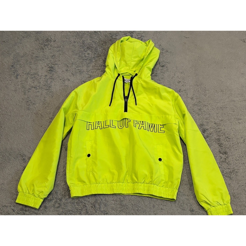 Hall Of Fame Anorak Windbreaker Jacket Mens Medium High Vis Neon Running Active